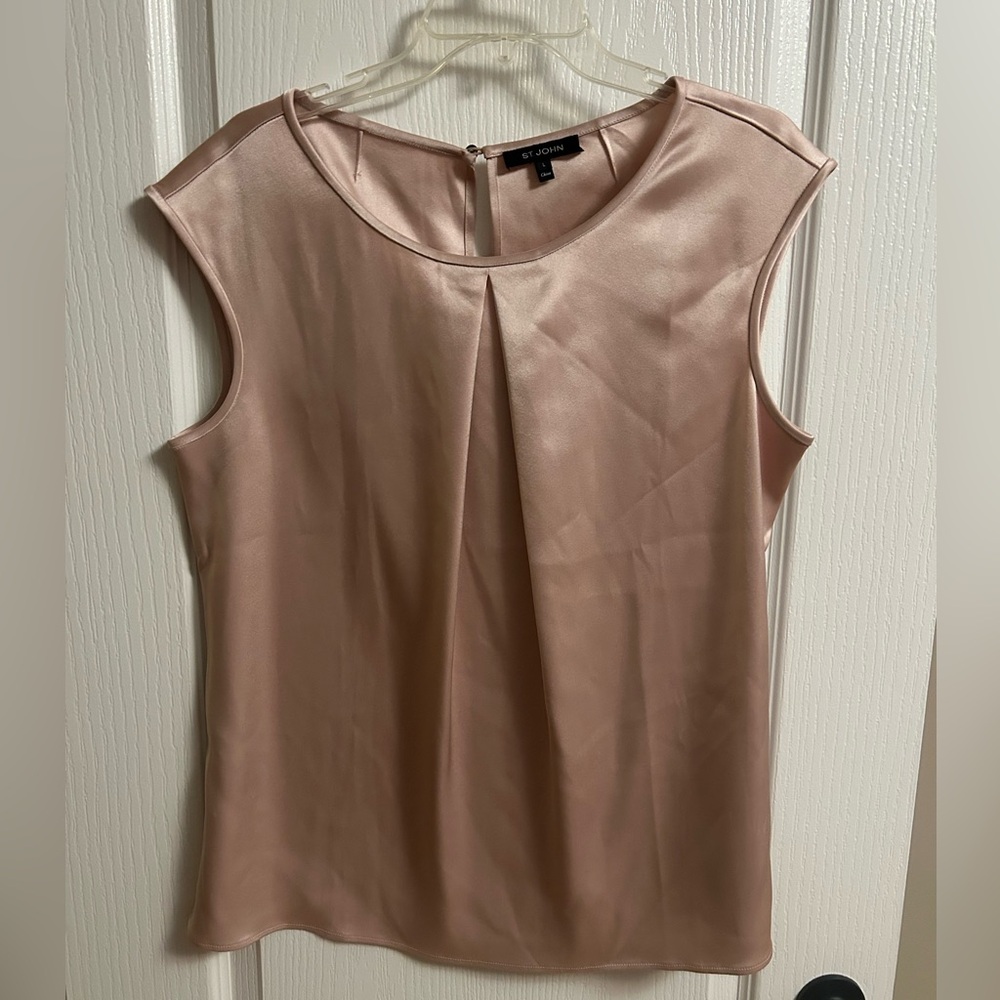 St. John Blush Sleeveless Blouse